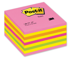 Bloček 76x76 450l Post-It - barva lollipop 2028NP