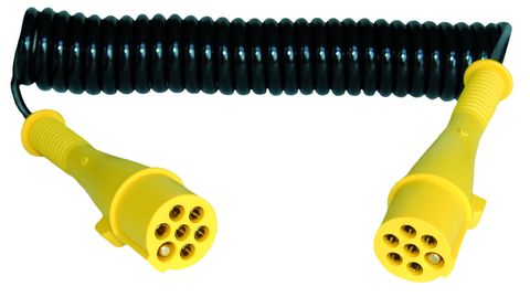 Elektrický kabel 7pramenný, 24 V spirálový - N (dutinka)