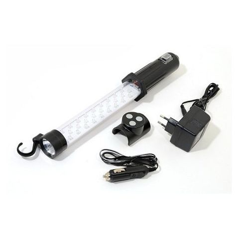 Svítilna montážní 27+7LED, nabíjecí s magnetem,12/220V