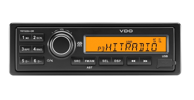 Radio VDO, 24V Tuner (RDS), USB,  TR7322U-OR