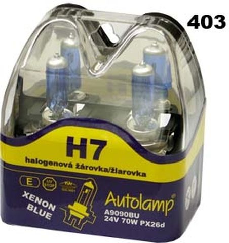 krabička AUTOLAMP H7 24V 70W PX26d XENON BLUE 2ks