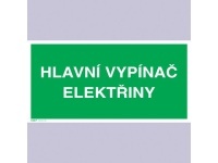 Tabulka - Hlavní vypínač elektřiny 30 x 15 cm